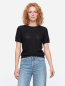 Preview: schwarzes Strick-T-Shirt