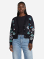 Preview: Kurz-Strickjacke schwarz/bunt