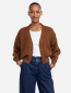 Preview: Cognacfarbene Strickjacke