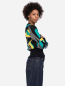 Preview: türkis gemusterter Pullover