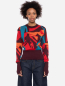 Preview: rot gemusterter Pullover