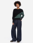 Preview: Damen Pullover, zweifarbig