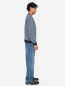Preview: blauer Pullover mit Muster