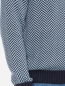Preview: blauer Pullover mit Muster