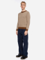 Preview: brauner Pullover mit Muster
