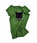 Preview: grünes Damen Shirt mit Print-Motiv