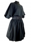 Mobile Preview: schwarzes Kleid "Bulb" in Baumwolle