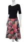 Preview: Kleid Emmi – Schwarz mit buntem Blumen-Print