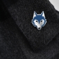 Mobile Preview: Wolf Emaille Pin