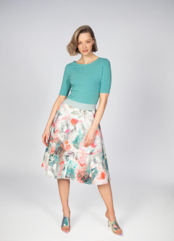 buntes Kleid mit A-Rock