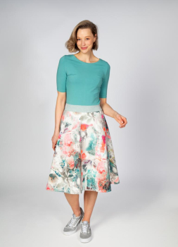 Preview: buntes Kleid mit A-Rock