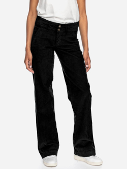 Preview: Damen Cordhose in schwarz