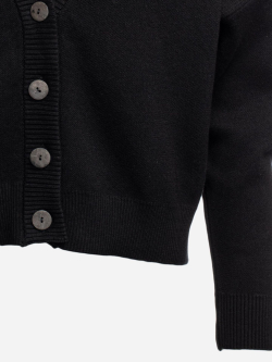 Kurze Strick-Weste in schwarz