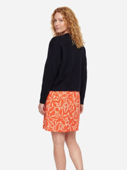 Kurze Strick-Weste in schwarz