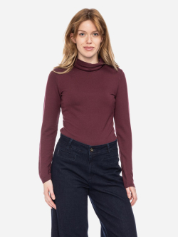 Langarmshirt mit Stehkragen