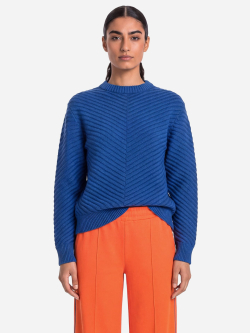 Preview: blitzblau Strickpullover