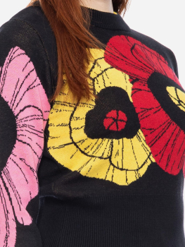 feiner Pullover mit Blume