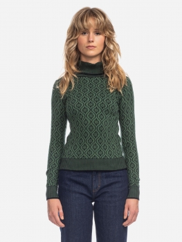 Pullover aus Bio Baumwolle in grün/schwarz