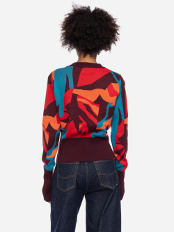 rot gemusterter Pullover