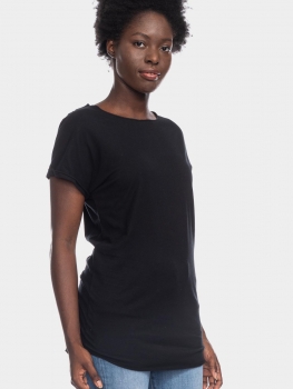 Longshirt aus Bio Baumwolle in schwarz