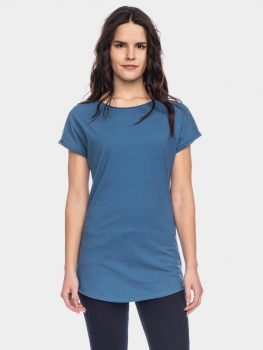 Longshirt aus Bio Baumwolle in blau
