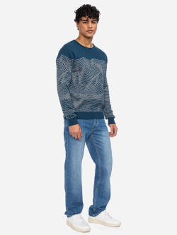 Preview: Strickpulli mit grafischem Muster