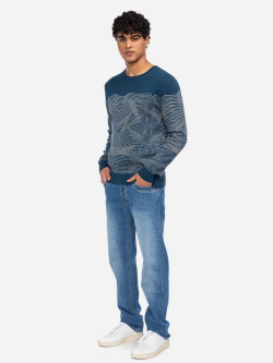 Strickpulli mit grafischem Muster