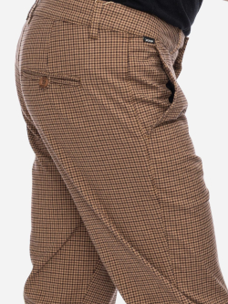 Stoffhose im Chino-Stil mit Karo