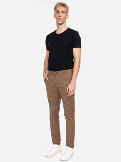 Stoffhose im Chino-Stil mit Karo