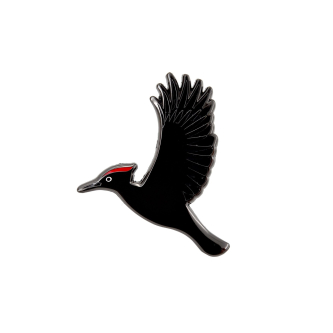 Emaille-Brosche Vogel