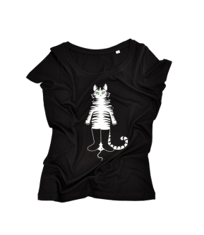 Preview: schwarzes Print-Shirt