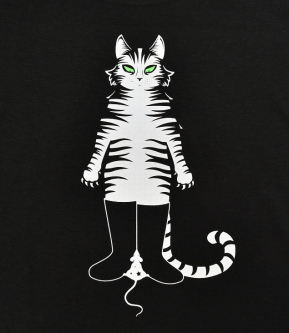 Preview: schwarzes Print-Shirt