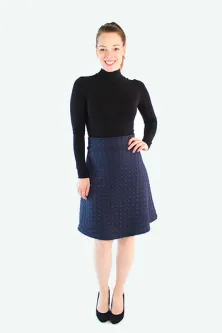 Preview: A-Linienrock in Dunkelblau