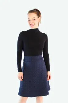 A-Linienrock in Dunkelblau