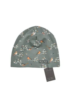 gemusterte Wendemütze