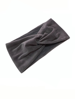 Breites Damen-Stirnband, grau