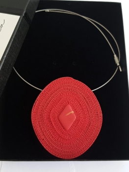 Statement Halskette "Chocker" in rot