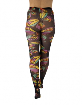 Strumpfhose mit Schmetterling-Print