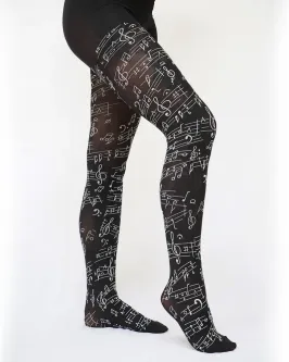 Strumpfhose mit Flockdruck