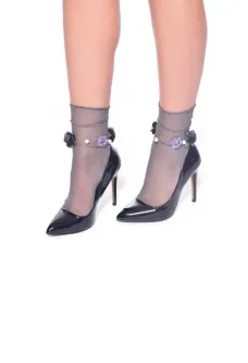 Preview: Mesh Socken mit Pailletten