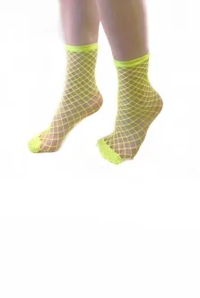 neongelbe Netz-Socken
