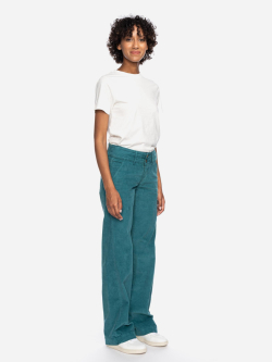 Preview: Cordhose in dunklem Türkis