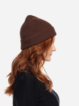 Preview: Strick-Beanie in Braun