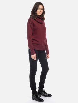 Preview: Strickpulli in Weinrot