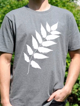 graues Bio T-Shirt „Götterbaum“