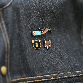 Emaille Pin Fuchs