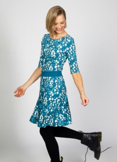 Kleid mit Eucalyptus-Print