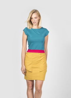 Kleid im Color-Blocking