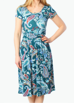 Preview: Jerseykleid mit Paisley-Print