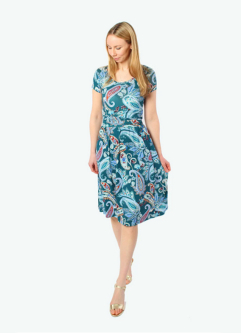 Preview: Jerseykleid mit Paisley-Print